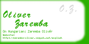 oliver zaremba business card